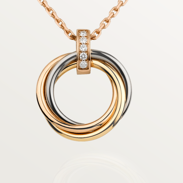 ˇTrend JewelryˇTRINITY NECKLACE GOLD  DIAMONDS