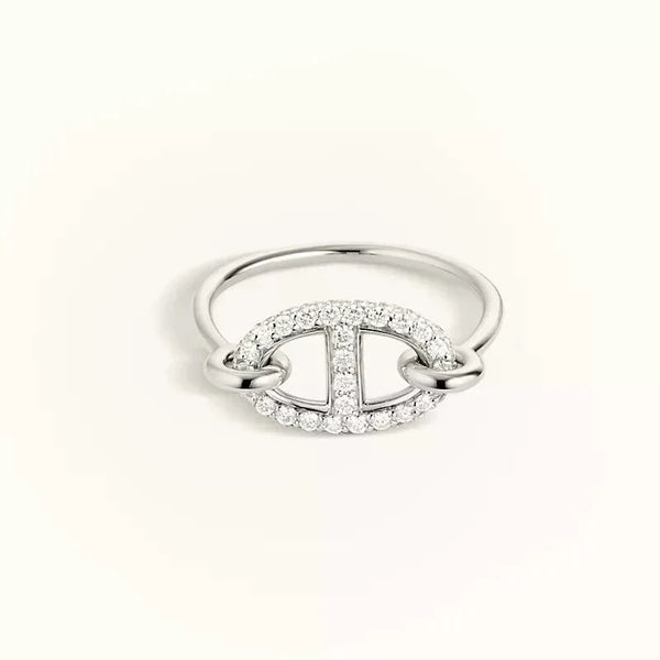 ˇTrend JewelryˇRONDE SMALL SILVER DIAMOND RING