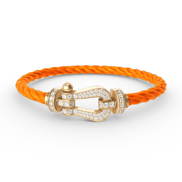 ˇTrend JewelryˇFORCE LARGE HORSESHOE FULL DIAMOND BRACELET GOLD