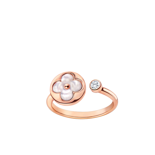 ˇTrend JewelryˇSUN 1 DIAMOND PINK MOP RING
