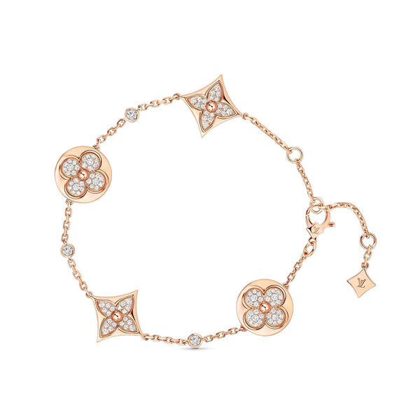 ˇTrend JewelryˇSTAR AND SUN 4 MOTIFS GOLD DIAMONDS BRACELET