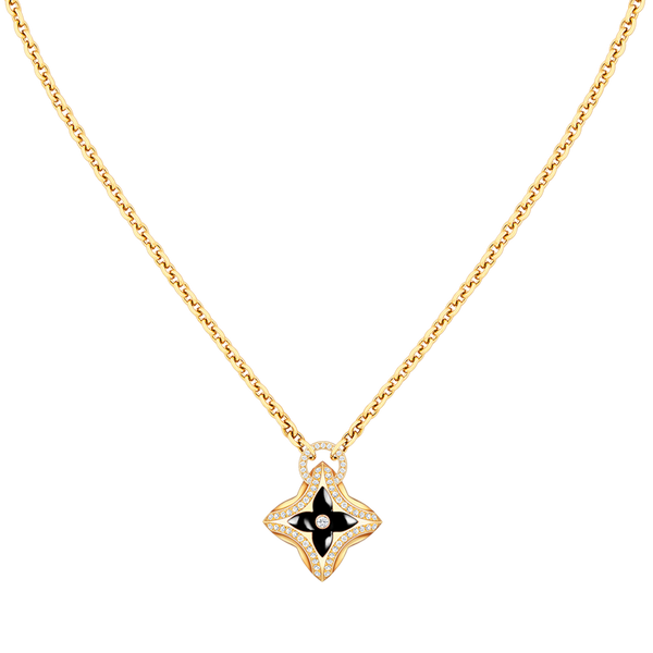 ˇTrend JewelryˇSTAR PEDANT PINK GOLD DIAMOND NECKLACE