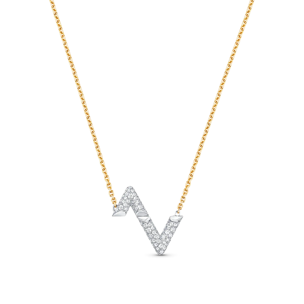 ˇTrend JewelryˇVOLT SILVER DIAMOND PEDANT NECKLACE