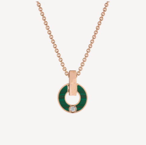 ˇTrendschmuckˇGARI HALSKETTE ROSA GOLD MALACHIT