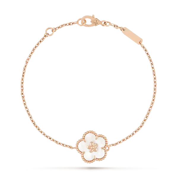 ˇTrend JewelryˇLUCKY WHITE MOP PLUM BLOSSOM  BRACELET