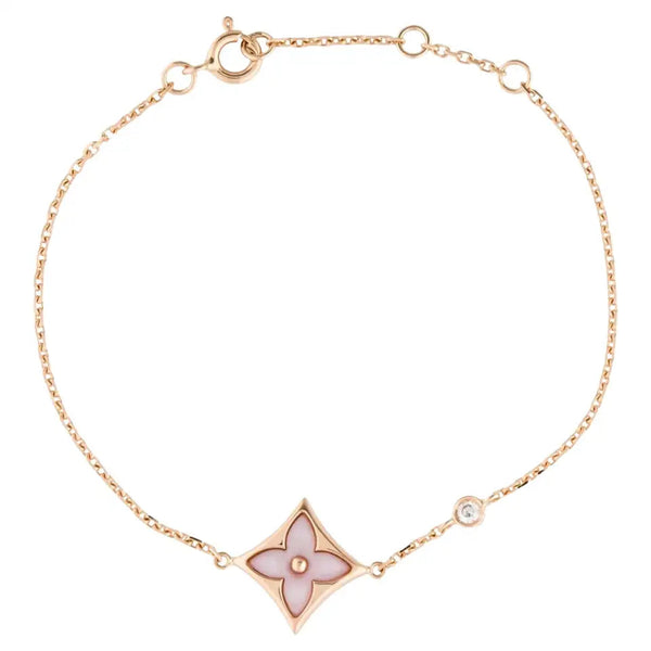 ˇTrend JewelryˇSTAR 1 DIAMOND PINK GOLD BRACELET