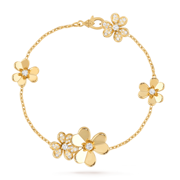 ˇTrend JewelryˇFRIVOLE GOLD 5 FLOWERS BRACELET