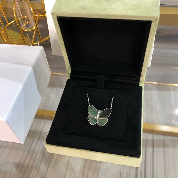 ˇTrend JewelryˇGROSSER SCHMETTERLING SILBERANHÄNGER DIAMANTKETTE