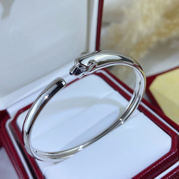 ˇTrend JewelryˇPANTHERE SILVER OPEN BRACELET